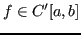 $\displaystyle f \in C'[a,b] $