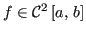 $ f \in \mathcal{C}^2 \left[ a,\,b \right]$