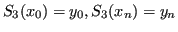 $ S_3(x_0) = y_0, S_3(x_n) = y_n$