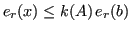 $\displaystyle e_r(x) \leq k(A) \, e_r(b)
$